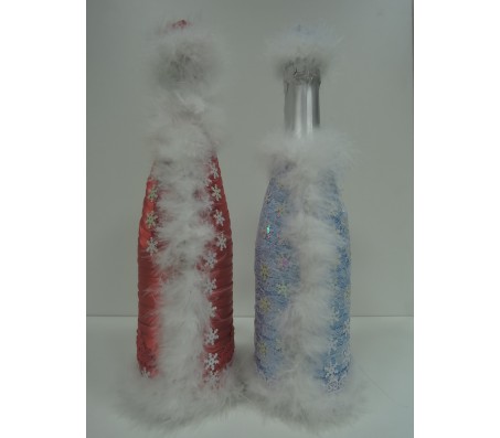 Дед мороз и Снегурочка Наряды для бутылок