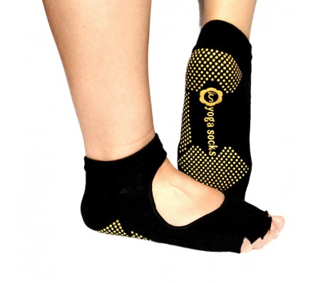 Носки для йоги Yoga socks открытые черные